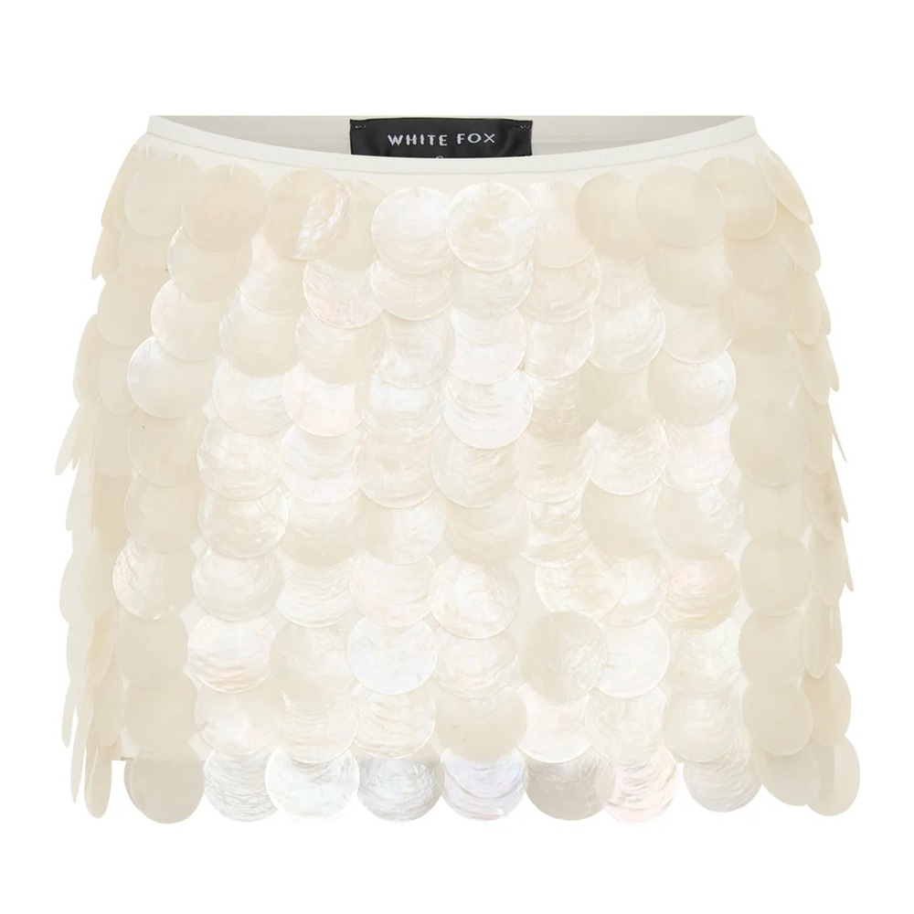 NWT Viral Seashell Skirt White Fox